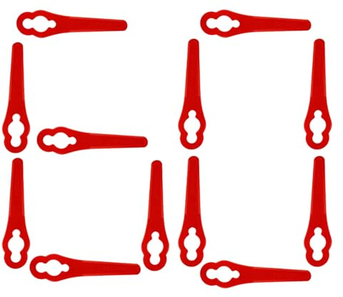 60 Pezzi Lame per Tagliaerba, Rosso Lame di Ricambio in Plastica, Lame Ricambio Tagliabordi Coltello Tagliaerba, Lame Tosaerba Sostituzione, Lame Plastica per Decespugliatori Tagliaerba da Giardino