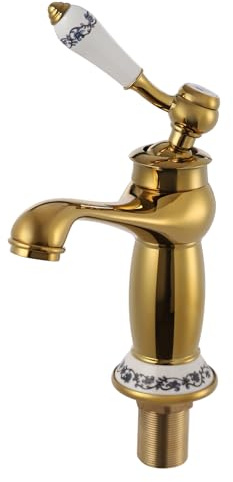 Messing Waschtisch Armatur, Mischbatterie Antik Einhebelmischer KüChearmatur Nostalgie Einhebel Faucet Badarmatur Vintage Waschtischarmatur, für Waschtisch Badezimmer