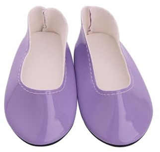 Uteruik 46 cm große, Flache Puppenschuhe, lila Freizeitschuhe für amerikanische Puppen, Kostümaccessoire