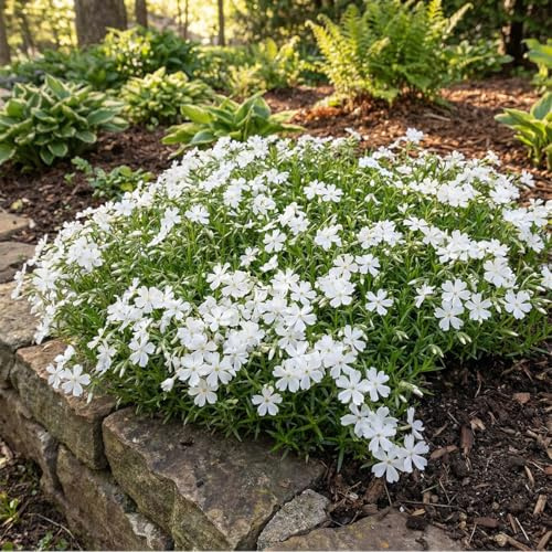 Bloomique - Set di 3 - Phlox ‘Fabulous White’ - Phlox - Resistente - Perenne - Fioritura bianca - Sempreverde - Altezza 10-20 cm - Vaso 9 cm