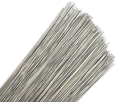 200 Stems Silver Rose Stub Wire Florist Galvanised - 7 Choose 26 28 30 32 swg (7 - 28 Gauge - Silver)