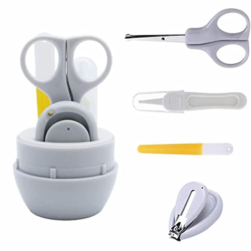 Airoads 4-in-1 Baby Maniküre Set mit sicherem Baby Nagelknipser,Schere,Pinzette und Nagelfeile-Baby Nagelknipser Set für Neugeborene,Kleinkinder,Kinder