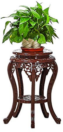 KDDEON Blumenständer Indoor,Blumenregal Mehrschichtig,Blumentopf Rack bodenstehend Wohnzimmer,Vertikal Pflanzenrahmen Durchbrochene,Rutschfeste Unterseite,Braun/Weiß