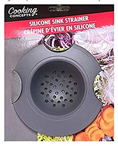 Cooking Concepts Silicone Sink Strainers- Pack of 2 (Grey)