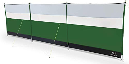 Kampa Steel 4 Pole Windbreak with Window, 5m x 1.4m Windbreaker Sun Shelter Privacy Screen for Outdoor Camping Festival Garden with Guy Lines, Pegs and Carry Bag