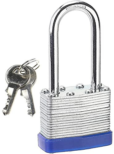 CL-Link - Lucchetto lungo con chiavi, resistente, resistente alle intemperie, laminato per armadietti, palestra, scuola, garage, recinzione, capannone