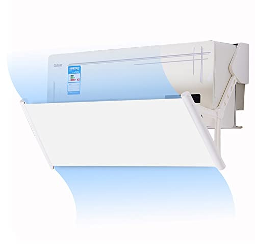 ABCCC Déflecteur climatiseur et air conditionné vent déflecteur,180 degrés réglable,Longueur réglable anti-Blowing(Blanc)