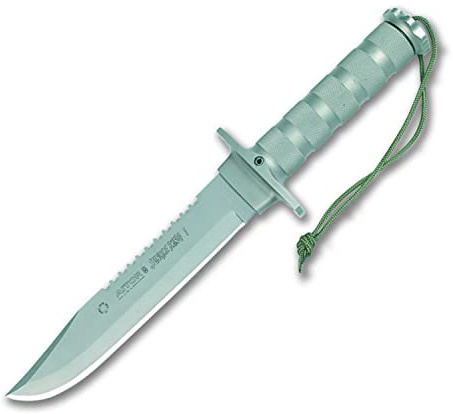 Aitor Cuchillo Supervivencia Jungle King I JKI, hoja acero MoVa 20,5 cm. grosor 5 mm. funda de poliamida