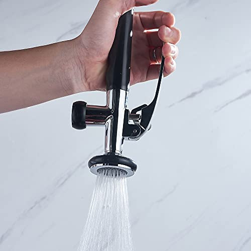 Handbrause,Lightakai G1/2 Zoll Handbrause küchen Gastrobrause Gastro Schlauchbrause Handbrause für Küchenarmatur Schwarz/Silber