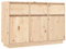 vidaXL Aparador Armario Auxiliar Alacena Mesa Consola Entrada Pasillo Vestíbulo Recibidor Mueble de Madera Maciza de Pino 110x34x75 cm