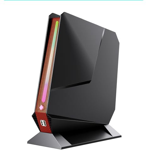 Mini Gaming PC, Intel Core I7-8750H with Nvidia GTX1050 Gaming Computer, 16GB DDR4 512GB SSD, Support RGB Lights, Triple Display/WiFi6 BT5.2/RJ-45, Windows 11 Pro Desktop PC for Office Home Business