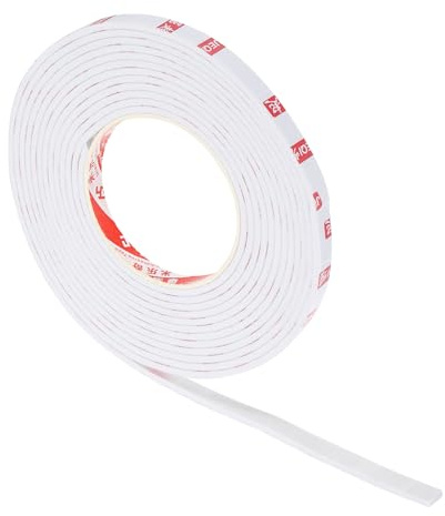 PATIKIL 5000 x 10 x 3mm Double Sided Foam Tape, EVA Multipurpose Self Adhesive Weather Sponge Stripping for Home Decorations, Card Scrapbooking DIY Craft Project, White