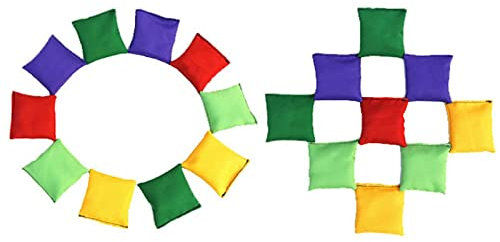 Cornhole Bean Bags, 10 Lustige Sitzsäcke, Fun Sports Outdoor-Familienspiel - Offen-sichtlich, Hell, Langlebig, Für Den Garten, Zum Picknick, Für Die Familie, Zum Camping, Für Freunde (zufällige Farbe)