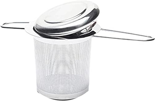 LEIXIUSM sieves strainers fine mesh Double Handles Tea Infuser Stainless Steel Loose Tea Strainer Folding Handle for Cups