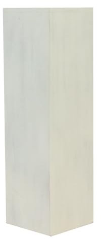 Oriental Galerie Säule Holzsäule Dekosäule Podest Ständer Sockel Blumenständer Holz Lime-Weiß groß 85 cm