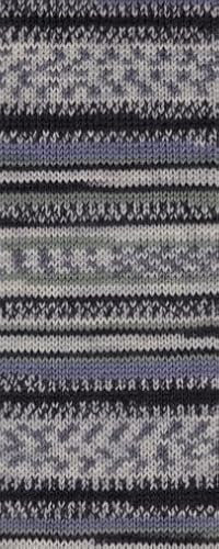 Gründl Hot Socks Mandello, Sockenwolle 8-fach, Sockengarn 8-fädig, dicke Stumpfwolle musterbildend, Farbverlauf, 150g / 300m (05 hellgrau grau anthrazit)