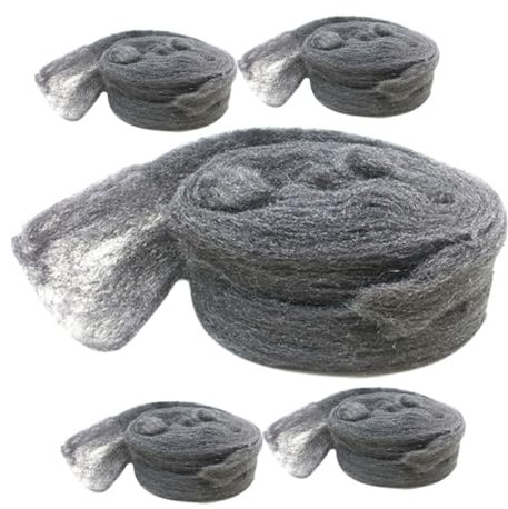 NIYANGLE Steel Wool Pads for Mice Control 5pcs Fine Steel Wool Mesh Barrier for Gaps