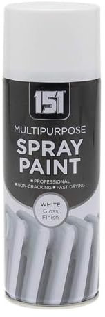 PNJB Multipurpose White Gloss Spray Paint, Versatile and Durable, Long-Lasting, Suitable for Wood, Metal, Plastic, Indoors and Outdoors,400ml (1PCS)