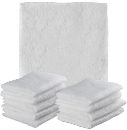 Relaxdays Filtre pour hotte aspirante, Lot de 10, Cuisine, L x P : env. 57x47 cm, découpable, Polyester Non tissé, Blanc