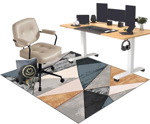 EYKWKB Tappetino Protettivo per Sedia da Ufficio, Tappeto Gaming Pavimento, 100 x 120 cm Tappeto per Sedia con Ruote, Gaming Tappeto Sedia, Tappetino Pavimenti per Parquet e Pavimenti Duri/Piastrelle