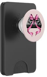 Coquette Bow Dj Disc Jockey - Tocadiscos para niña y mamá, color rosa PopSockets PopWallet para MagSafe