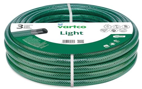Vartco Light - Tuyau d'arrosage flexible - 3 couches - En polyester - Tressage croisé - Résistant aux UV - 20 bar - 20 m