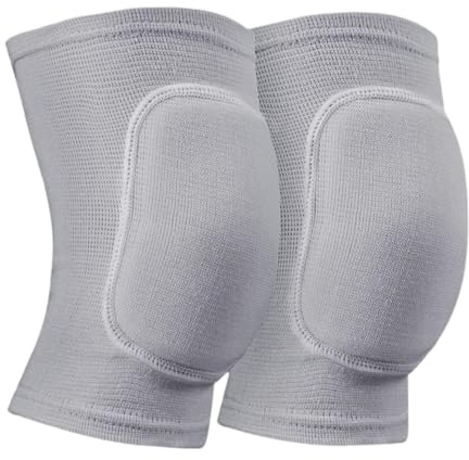 Ronyme 2 Stück Knieschützer Schutzhüllen Tragbare Basketball-Protektoren Knieorthesen Unterstützung für Fußball Wandern Radfahren Powerlifting, Grau