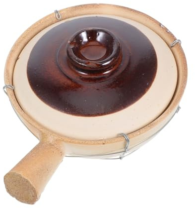 VICASKY Pentola in Terracotta Tradizionale Pentola Cinese in Ceramica Per Zuppe e Stufati Accessorio Da Cucina Per Cucinare All Aperto
