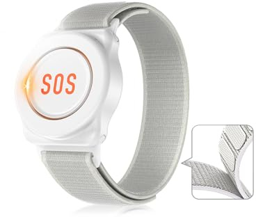 CallToU Wrist Call Buttons for Caregiver Wireless Pager Portable Alarms for Elderly Hook and Loop Nylon Strap Quick Release for Nursing Home Seniors Patients Emergency（Requires Use with a Receiver）