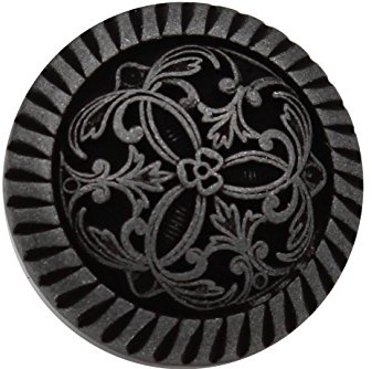 10 Stück silber matt schwarz Metallknöpfe edles Muster Ösenknöpfe 12mm, 18mm, 20mm oder 23mm made in Germany (23mm)