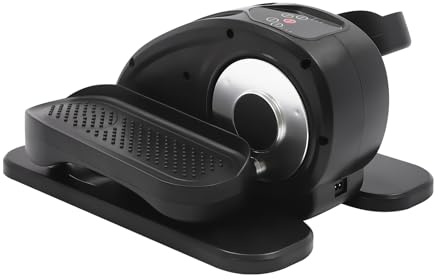 Entrenador elíptico eléctrico para oficina, entrenador elíptico compacto, stepper para el hogar, dispositivo de fitness con 5 niveles, entrenador de piernas para personas mayores, entrenador sentado