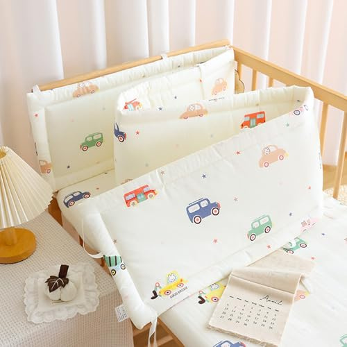 PTKG StoßFester Schutzgitter,Randschutz Babybett,Rausfallschutz für Kinderbett,Bettrolle für Kleinkinder Bett,Superdicker Antikollisions,Teppich fürs Bett Kopfschutz,F2,100cm