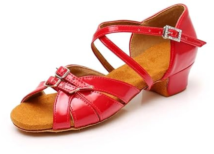 Dansskor dam, latin, balsal, latin, dansskor, kvinnor, barn, dansskor för flickor, mjuk tango, jazzsalsa, party, sandal, dropshipping, röd, 42.5 EU