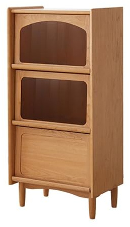 Armoire de rangement multifonctionnelle en bois massif de ferme, bibliothèque et unité de présentation pour salon, élégante commode latérale de canapé avec tiroirs et porte-revues