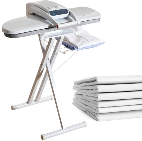 l Pressa da Stiro a Vapore con Touch Screen LED, vaporiera Intelligente per Tutti i Tessuti, Grande capacità di 65 cm, Funzione Getto di Vapore, Perfetta per Stirare Camicie e Rimuovere Le Pieghe