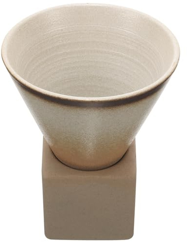 PAMINGONO Set 1 Tazza per Caffè in Materiale Ceramico a Forma di Imbuto, Praticità e Durata, per Bar e Locale, Tazza da Cappuccino Design Giapponese Retrò