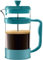 KICHLY Cafetera de prensa francesa - Cafetera portátil con triple filtro - Vidrio resistente al calor con carcasa de acero inoxidable - Jarra grande para el hogar - 1000ml / 1 Litro / 34Oz - Agua