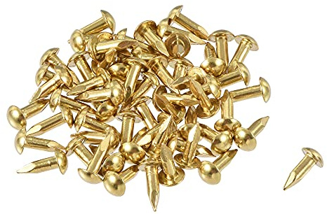 sourcing map 60pcs Kleine Nägel Dachpappennägel, Betonnägel 3 mm x 10 mm (DxL) für DIY Holzkisten Zubehör