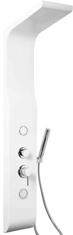 Yellowshop - EASY Colonna doccia idromassaggio doccetta e soffione anticalcare in ABS finitura Bianco