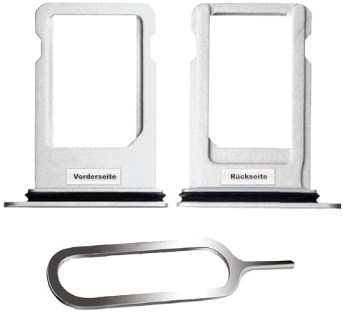 IS-TECK SIM-Kartenhalter Ersatz SIM-Tray Kompatibel mit iPhone 7 inklusive SIM-Nadel SIM-Kartensteckplatz (Silber)