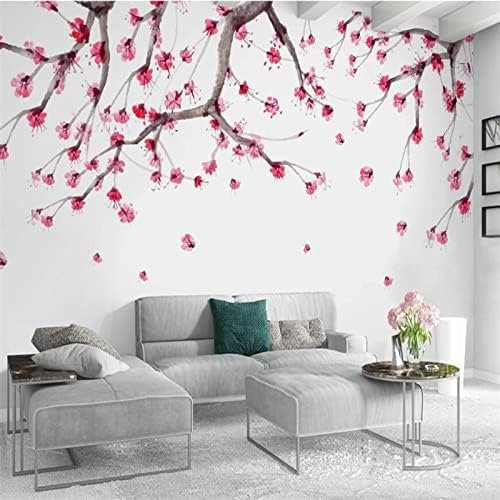XLMING Fleur De Cerisier Peinte À La Main Murale Papier Peint 3D Salle de Séjour Chambre à Coucher Maison Mural Enfant-150cm×105cm