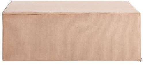 Pouf Cord beige rechteckig modernes Design Polsterbank Bettbank Bayard