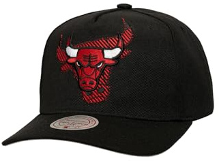 Mitchell & Ness NBA Tilted Pro Snapback Cap Chicago Bulls Black Schwarz, Size:OneSize