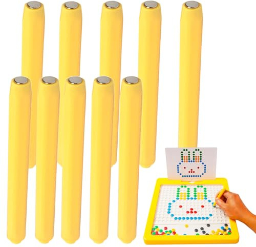 Magnetiskt ritstiftsset – 10 delars ersättningspenna, barn-doodle-boardverktyg | stark magnetisk spetsfunktion, smidig, ergonomisk handtagsdesign-produkt, longtail för pedagogiskt lärande, gillar