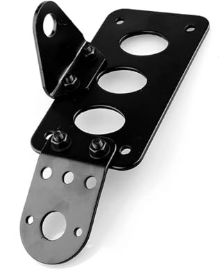 Fesjoy Motorcykelsidofäste, Bakljushållare i Aluminiumlegering Blank Svart, Justerbar med Fäste för de Flesta Streetbike Cruiser Chopper Smutscyklar