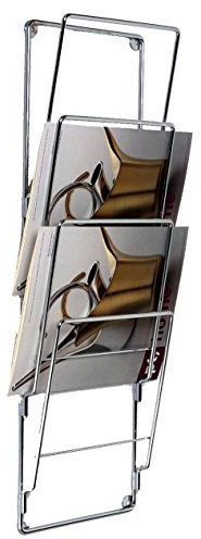 cagü Zeitungsständer MATS Chrom hängend 60cm Höhe inkl. Schrauben & Dübel