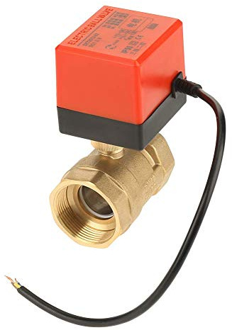 Kugelhahn DN40 Motorisiertes Drehventil 2-Wege DC 12V G1-1/2 Zoll aus Messing für Klimaanlage und Sanitär