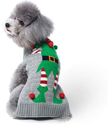 ABRRLO Hunde Kostüme Hundebekleidung Baumwolle Pullover feiern Weihnachten-Tag Winter Mantel Strickpullover Haustier Hund Pullover Haustier Kostüm Fashion (XXL, Clown)