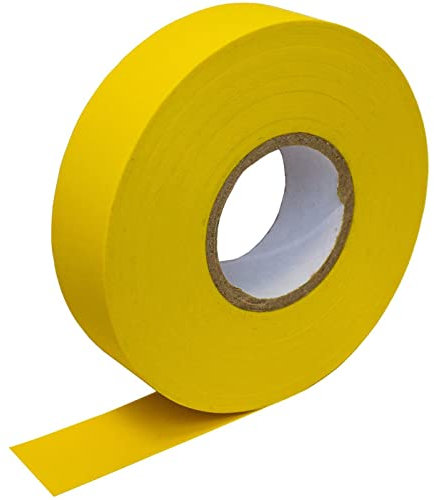 Lumonic 50 rollos Cinta aislante PVC 19mm x 33m cinta adhesiva amarilla Isotape I Adecuada para electricistas y aficionados I Cinta aislante en varias longitudes y colores