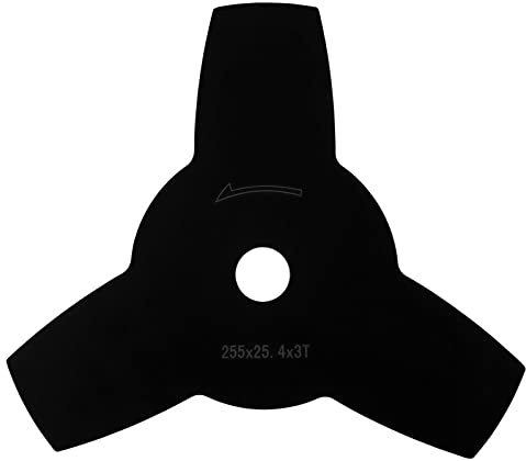 EBERTH desbrozadora Ø 255mm, Agujero Ø 25,4mm, 3 Dientes, Acero, Inoxidable, Cuchilla desbrozadora Recambio para desbrozadora desbrozadora, Cuchilla desbrozadora, Compatible universalmente